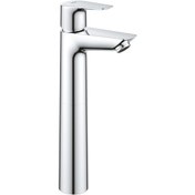 تصویر شیر روشویی پایه بلند گروهه GROHE مدل Bauedge کد 23761001 GROHE Bauedge single lever basin mixer