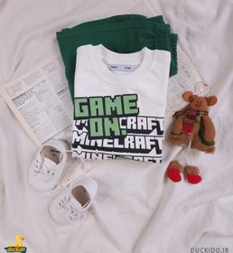 تصویر بلوز دورس ماینکرافت سایز ۶ تا ۱۱ سال رنگ سفید 