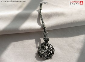 تصویر کرکوش نقره طرح بافت شیک دست ساز کد 90084 