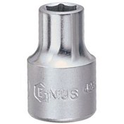 تصویر بکس کوتاه سایز 14 درایو 3/8 سفید 6پر جنیوس GENIUS مدل 323214 