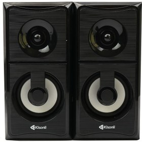 تصویر اسپیکر ۲ تکه Kisonli U-9001 Kisonli U-9001 Desktop Wired Speaker