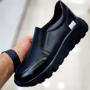 تصویر کفش راحتی طبی زنانه چرم مشکی سایز ۳۷ تا ۵۰ 