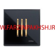 تصویر کلید و پریز ویرا مدل شهاب مشکی مشکی Veera Switch And Sockets Shahab Black Black