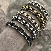 تصویر دستبند طرح زنجیر موتور کد ۵۲۸ 