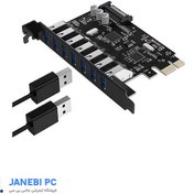 تصویر کارت USB 3.0 هفت پورت PCI اوریکومدل PVU3-7U-V1 