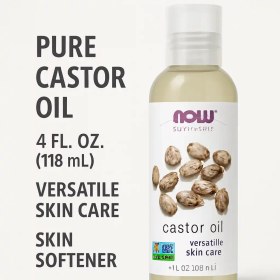 تصویر روغن کرچک ناو NOW Castor Oil