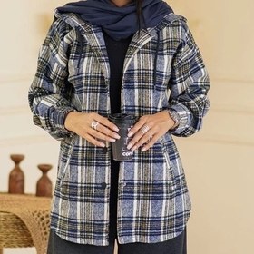 تصویر شکت فوتر کلاه دار چهار خونه 