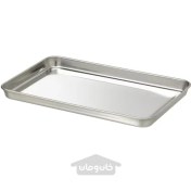 تصویر سینی سرو استیل ضد زنگ ایکیا 30x20 سانتی متر IKEA GRILLTIDER IKEA GRILLTIDER Serving tray stainless steel 30x20 cm