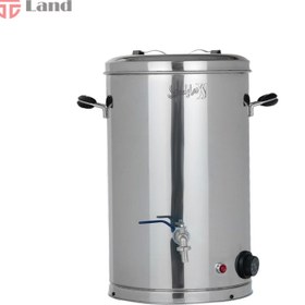 تصویر سماور برقی 30 لیتری دنیای استیل مدل دو جداره 304 نگیر Duniya Steel 30 liter electric samovar double wall model 304 Negir