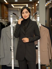 تصویر مانتو شلوار فیونا یقه انگلیسی دو دکمه 