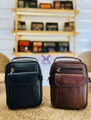 تصویر کیف دوشی چرمی مردانه هیوا 