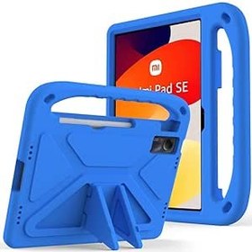 تصویر کیف بچه‌گانه برای شیائومی Redmi Pad SE 11 اینچی (2023)، فوم EVA سبک وزن مقاوم در برابر ضربه، روکش تبلت با قاب پایه دسته برای کودکان آتشین، آبی - ارسال 20 روز کاری ا Kids Case For Xiaomi Redmi Pad SE 11-Inch (2023), EVA Foam Lightweight Shockproof Duarable, Tablet Cover with Handle Stand Case For Children Firendly, Blue Kids Case For Xiaomi Redmi Pad SE 11-Inch (2023), EVA Foam Lightweight Shockproof Duarable, Tablet Cover with Handle Stand Case For Children Firendly, Blue