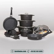 تصویر سرویس قابلمه 16 پارچه کی مولر مدل ایتالیا 