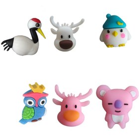 تصویر سرمدادی مدل حیوانات مجموعه 6 عددی 