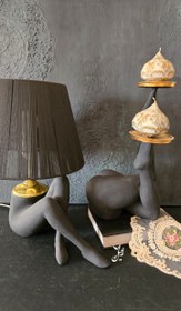 تصویر جاشمعی دکوراتیو مدل پا - جنس پلی‌استر باکیفیت 