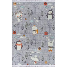 تصویر فرش کودک طرح ماجراجویان جنگل DC250180 