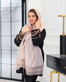 تصویر شال نخی دستک گیپور خنک و تابستانه کد 8-206 shawl code 206