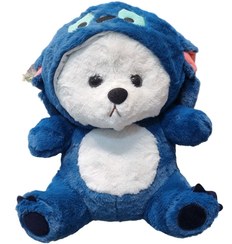 تصویر عروسک خرس هودی استیچ سایز ۲۵ سانت 