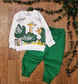 تصویر لباس بچه گانه بلوز شلوار زرافه و دوستان 