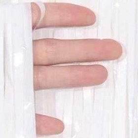 تصویر پرده تزئینی متالایز سفید 