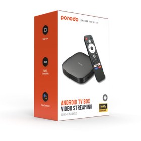 تصویر تی وی باکس پرودو مدل PD-ATVBTD Porodo Android TV Box Video Streaming PD-ATVBTD