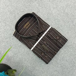 تصویر پیراهن استین بلند مردانه _ طرح راه راه قواره کلاسیک 