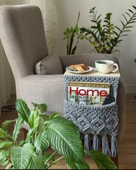 تصویر جا کنترلی رو مبلی - شیری / قهوه ای 