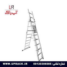 تصویر نردبان کشویی 9 متری 3 تیکه اکسلنت 