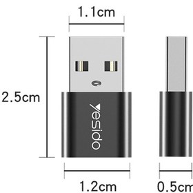 تصویر مبدل USB-C به USB یسیدو مدل GS09 