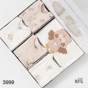 تصویر ست لباس سیزده ۱۳ تیکه نوزادی نیلی nili طرح جغد کوچولو 