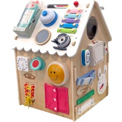 تصویر بیزی برد چوبی طرح کلبه 