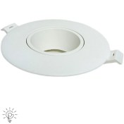 تصویر قاب هالوژن عمیق پارس لایت سفید سفید مدل F436 Pars Light white deep halogen frame, model F436