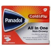 تصویر قرص سرماخوردگی و آنفولانزا پانادول مدل All in one بسته 24 عددی ا All in one panadol cold and flu All in one panadol cold and flu