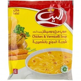 تصویر سوپ مرغ و ورمیشل الیت - 65 گرم غذای نیمه آماده الیت 65 گرم ورمیشل مرغ سوپ مرغ و ورمیشل