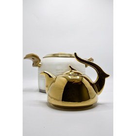 تصویر کتری قوری کروپ ست طرح کروپ کد 917 _ طلایی ا krupp teapot kettle kroop design code 917 _ golden krupp teapot kettle kroop design code 917 _ golden