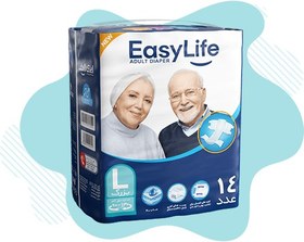 تصویر پوشینه بزرگسال چسبی ایزی لایف (Easy life) سایز متوسط بسته 16 عددی ا ایزی لایف ایزی لایف
