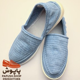 تصویر گیوه مرردانه راحتی | رنگ ابی اسمانی 