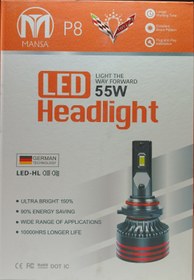 تصویر هدلایت مانسا پایه P8 H4 HEADLIGHT MANSA P8 H4