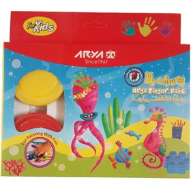 تصویر رنگ انگشتی 4 رنگ آریا کد 7005 کارتن 24 عددی 