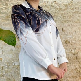 تصویر شومیز طرح برگ نگین هندی3147 