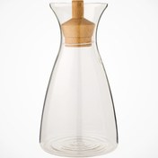 تصویر بطری آب درب چوبی 1 لیتر لیمون 