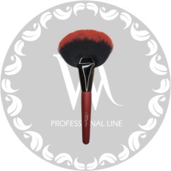 تصویر براش آرایشی رژ گونه و پودر فیکش بادبزنی 