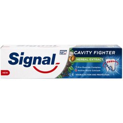 تصویر خمیر دندان سیگنال ضد پوسیدگی گیاهی 100 میل Signal anti caries toothpaste Herbal extract 100ml