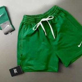 تصویر شورتک ورزشی زنانه نایک مدل Performance رنگ سبز 