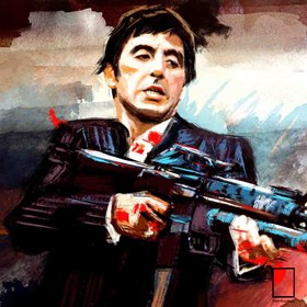 تصویر پوستر ال پاچینو Al pacino برای فیلم صورت زخمی Scarface مدل N-22518 