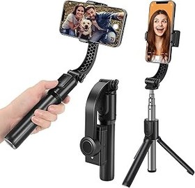 تصویر تثبیت کننده Gimbal Wensot با سه پایه Selfie Selfie Stick ، ​​بلوتوث از راه دور از راه دور و ویدیوی تلفن همراه ، Handheld Handheld ، لباس هوشمند Gimbal برای آیفون ، سامسونگ ، تلفن Android Wensot Gimbal Stabilizer with Extendable Selfie Stick Tripod,Bluetooth Wireless Remote and Phone Video Stabilizer Handheld, The Smartphone Gimbal Suit for iPhone,Samsung,Android Phone