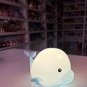 تصویر چراغ خواب سیلیکونی دلفین 