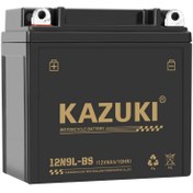 تصویر باتری موتور سیکلت ۹ آمپر بلند کازوکی لیسانس ژاپن 