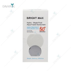 تصویر ضدآفتاب آکوافیوژن فلوئید اس پی اف 50 هیدرابرایت برایت مکس - Bright Max Hyda Bright Fluid Aqua Fusion Spf50 Sunscreen 