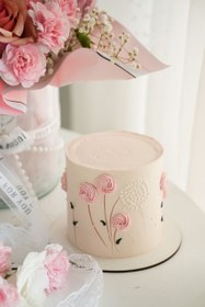 تصویر ست گلدون گل و کیک 